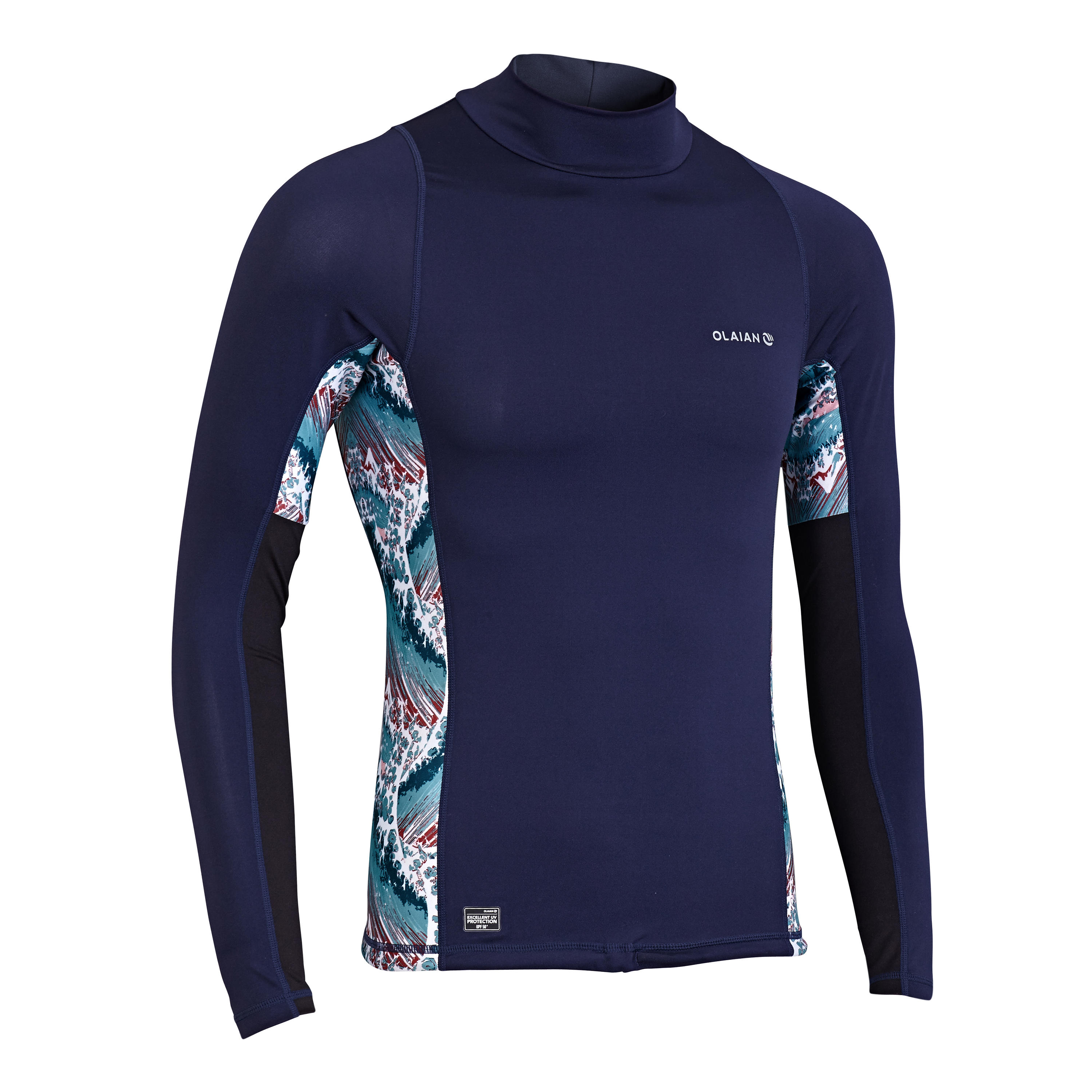 Men's Rash Guard 500 LS Navy Blue