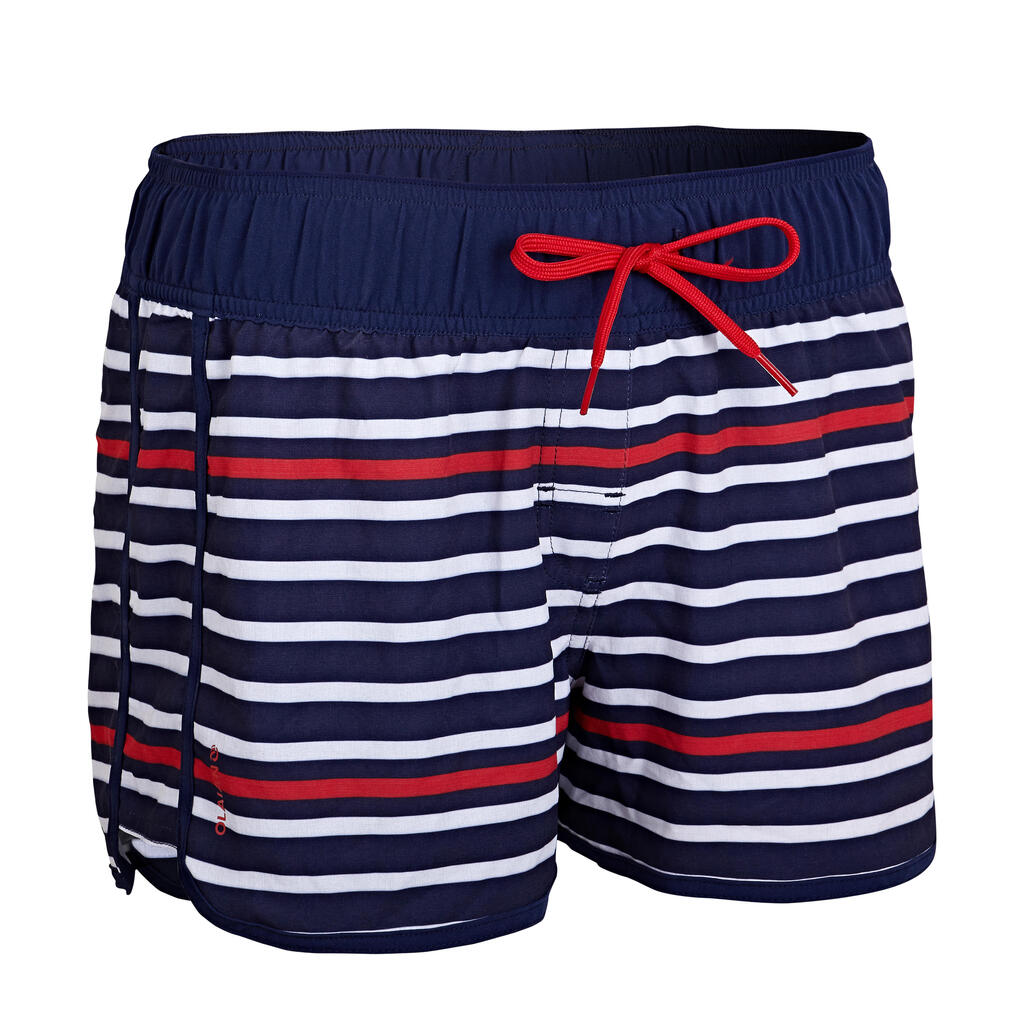 Boardshort surf femme TINI KAKI avec ceinture élastiquée et cordon de serrage