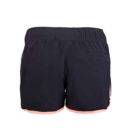 Women's surfing boardshorts TINI BLACK with an elasticated waistband and drawstring