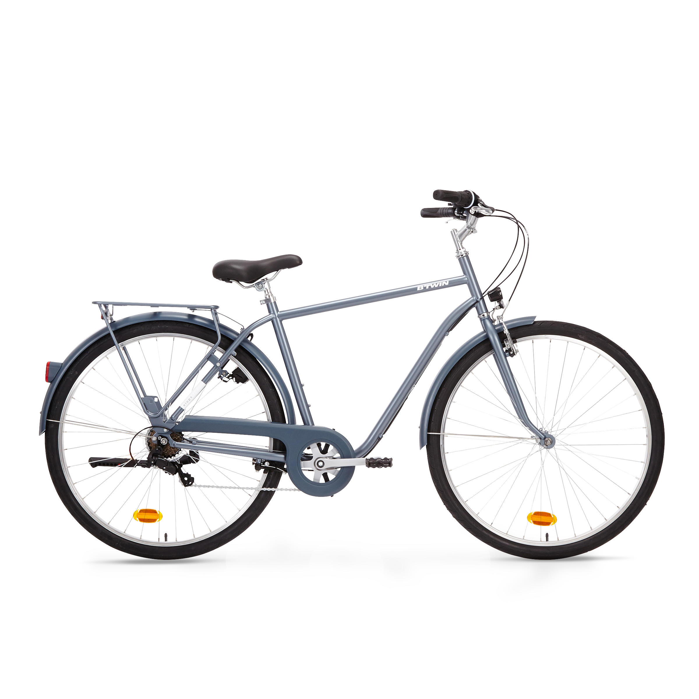 Bicicletă de oraș cadru înalt Elops 120 Albastru decathlon.ro imagine 2022