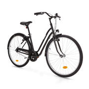 Bicicleta urbana Elops 100 Negro Cuadro Bajo