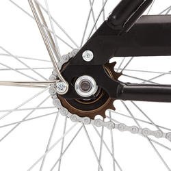Bici città ELOPS 100 telaio basso nera ELOPS | DECATHLON
