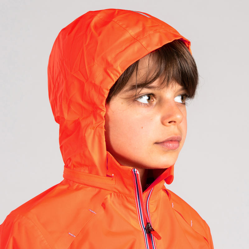 Kids' Athletics Rain Jacket Red Blue Decathlon