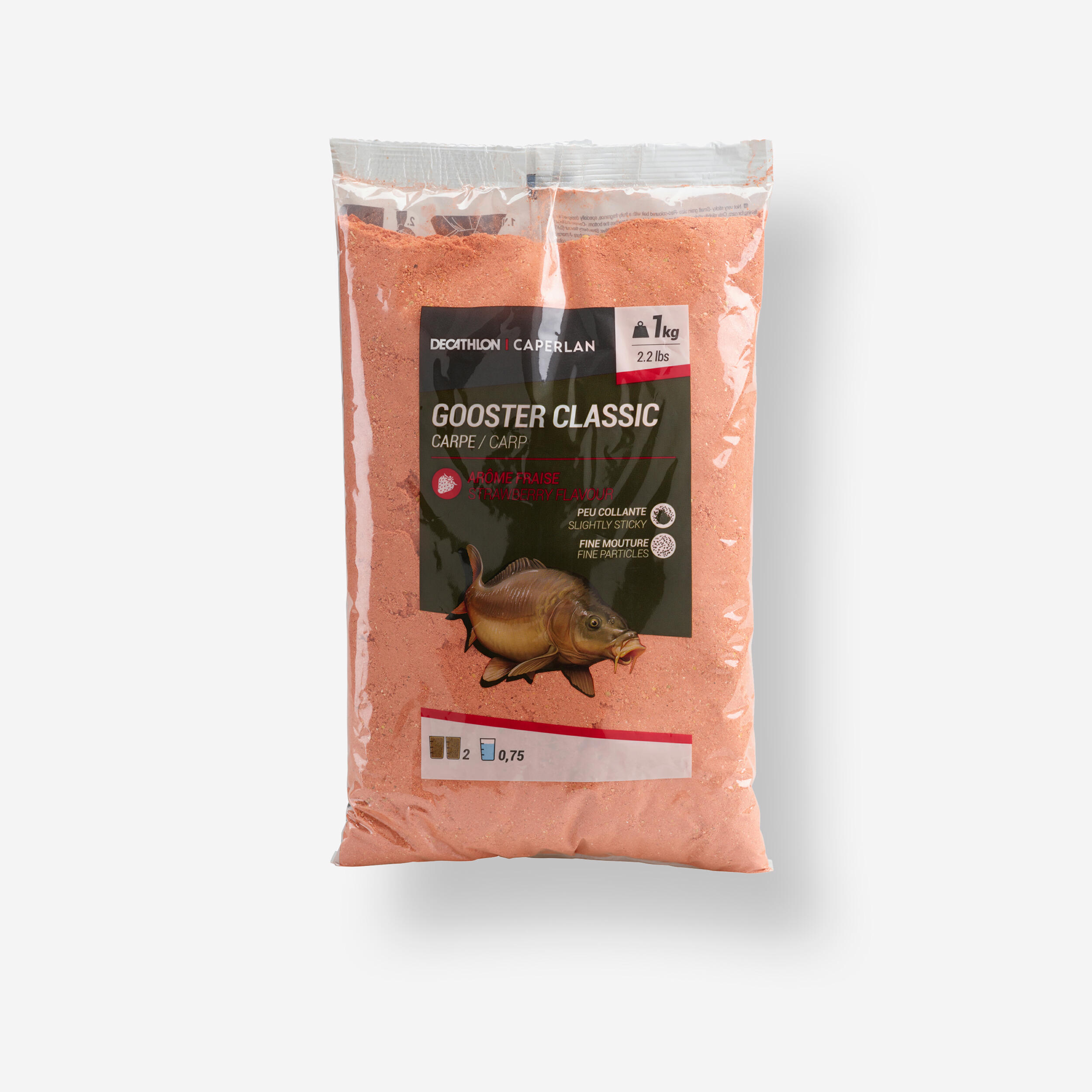 GOOSTER CLASSIC CARP BAIT RED STRAWBERRY 1kg 1/5