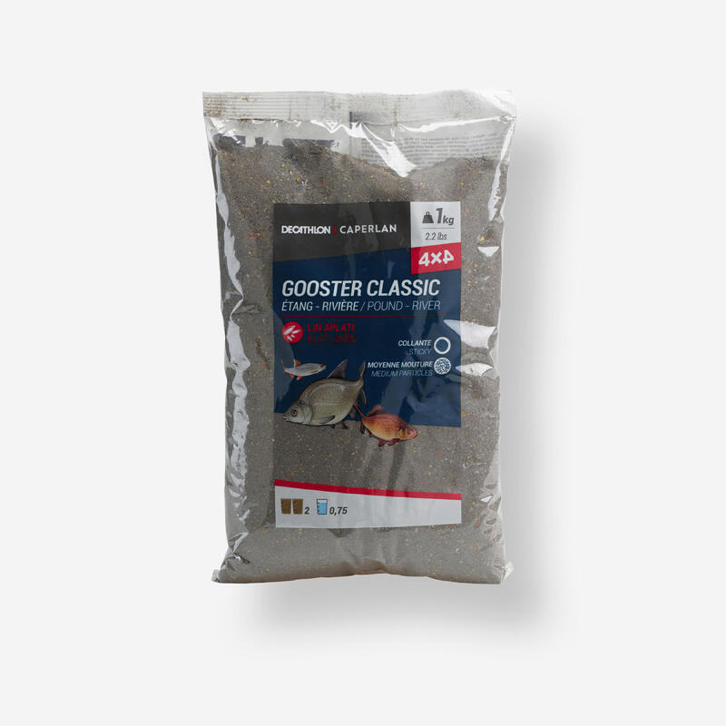 ENGODO DE PESCA GOOSTER TODOS OS PEIXES 4X4 PRETO 1kg