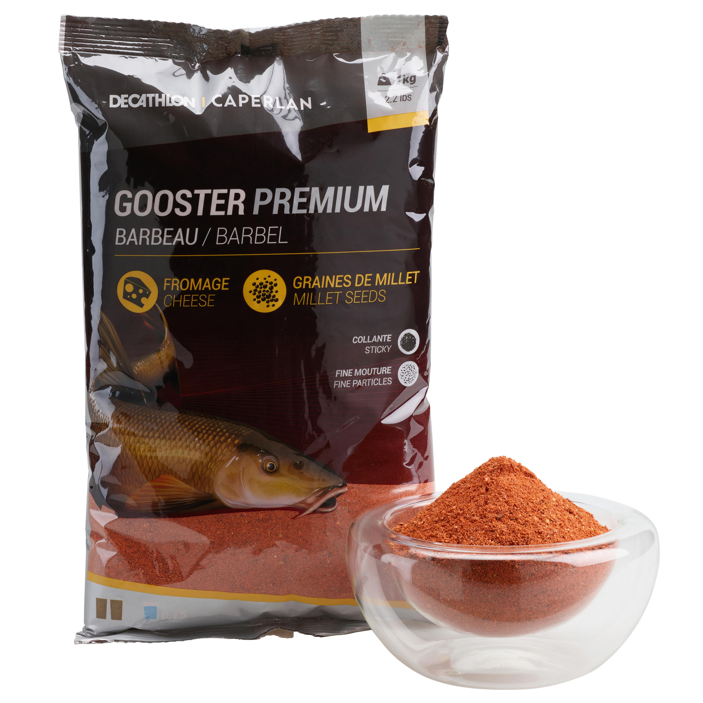 GOOSTER PREMIUM BAIT BARBEL RED 1kg 1/6