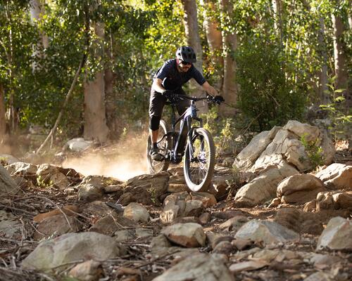 Rider on a mountain bike