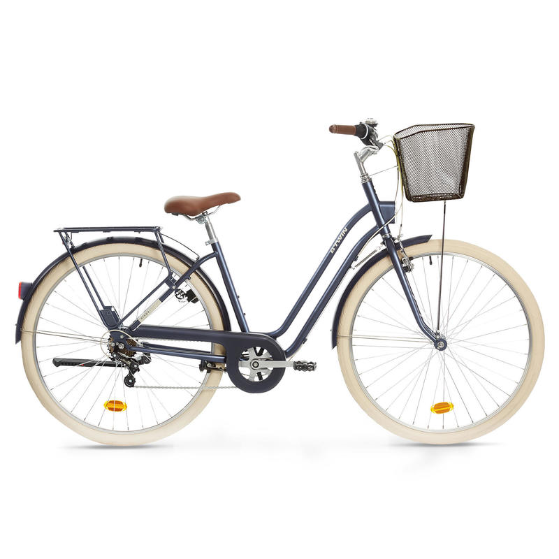 Elops 520 Low Frame City Bike - Blue