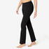 Women's Trackpant For Gym Cotton Rich 500- Black