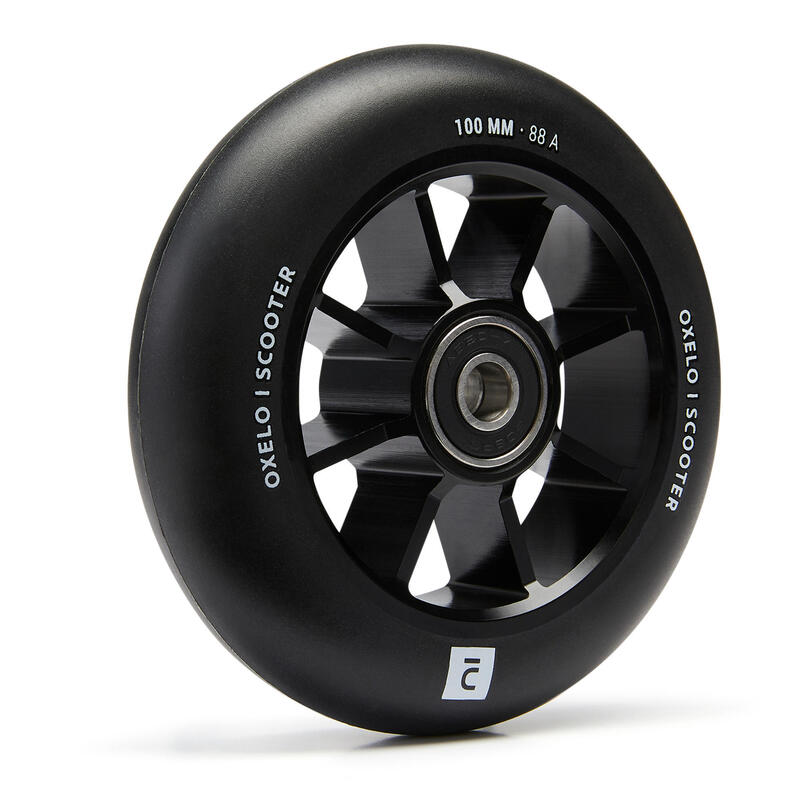 Freestyle Scooter Tekerleği - Alüminyum Jant / Siyah Lastik - 100 mm - PU85A