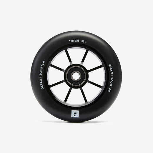 
      100 mm Freestyle Wheel with Black Alu Rim & Black PU85A Rubber
  