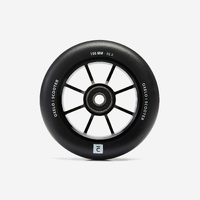 Roue freestyle 100mm avec jante noire en alu  et gomme noir PU85A