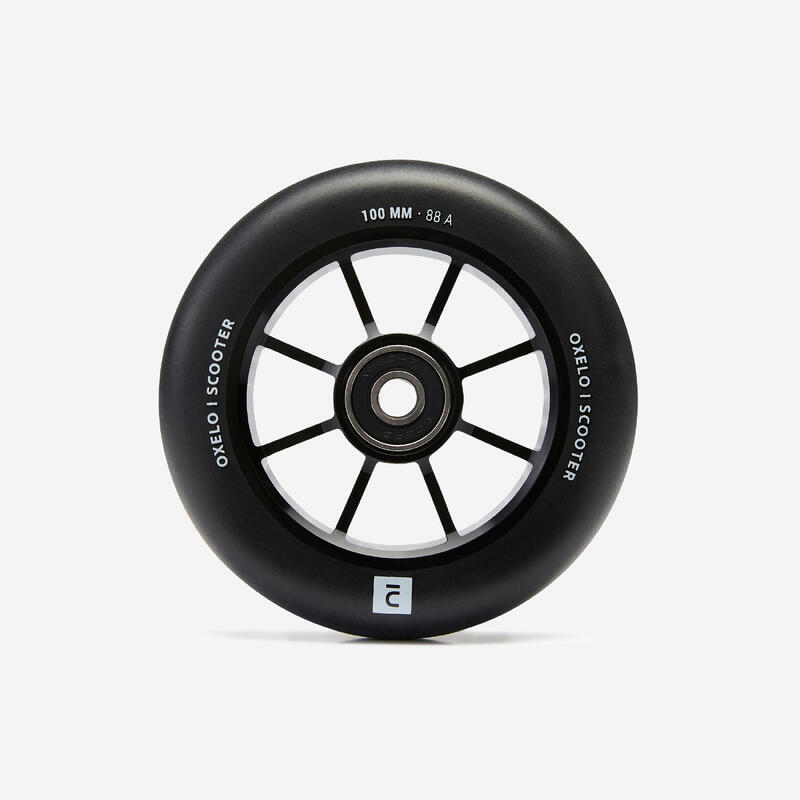 Freestyle Scooter Tekerleği - Siyah Alüminyum Jant / Siyah Lastik - 100 mm - PU85A