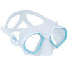Freediving double-lens mask FRD 500 - mist grey, reduced volume