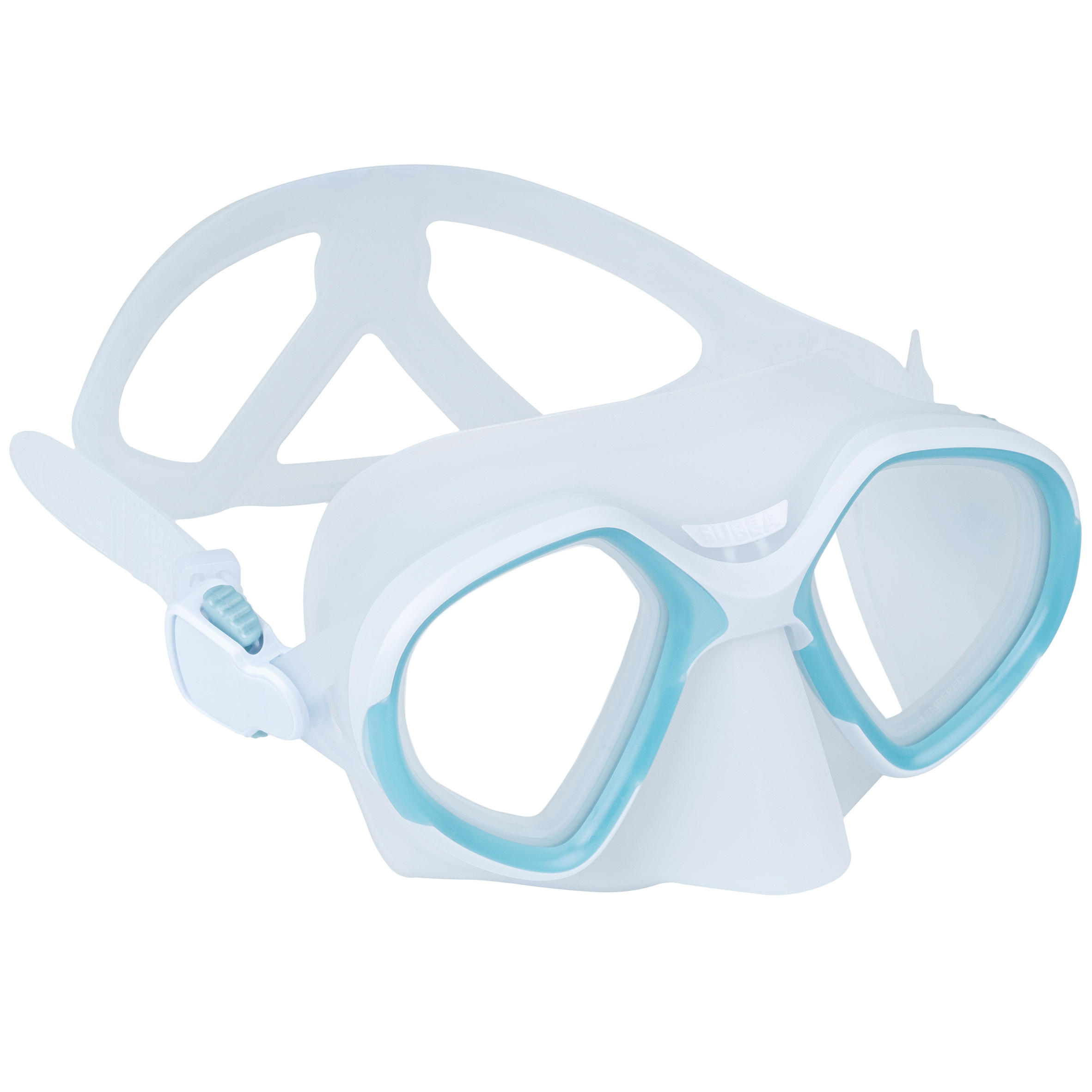 Mască scufundări apnee volum redus – 500 Dual Albastru arctic 500  Echipament snorkeling