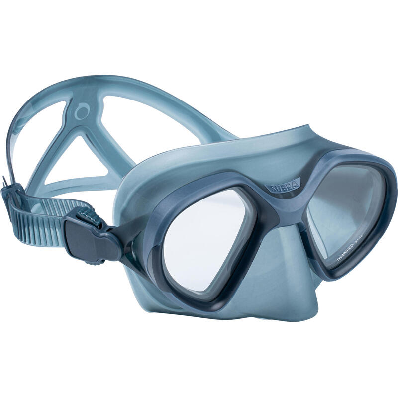 Potápěčská maska s děleným zorníkem FRD 500 na freediving šedá