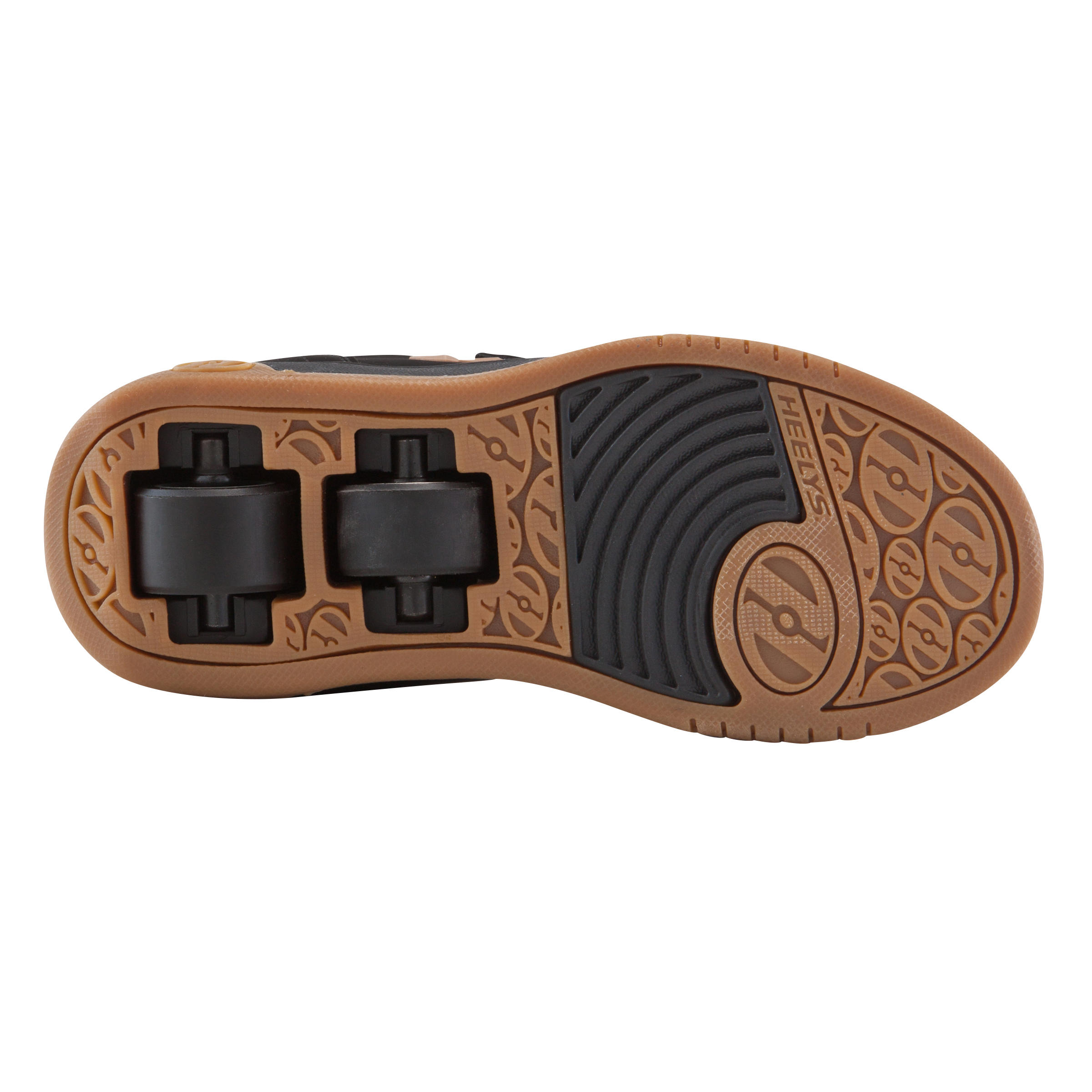 Dual Up Boy Roller Shoes - Black Gum 8/8