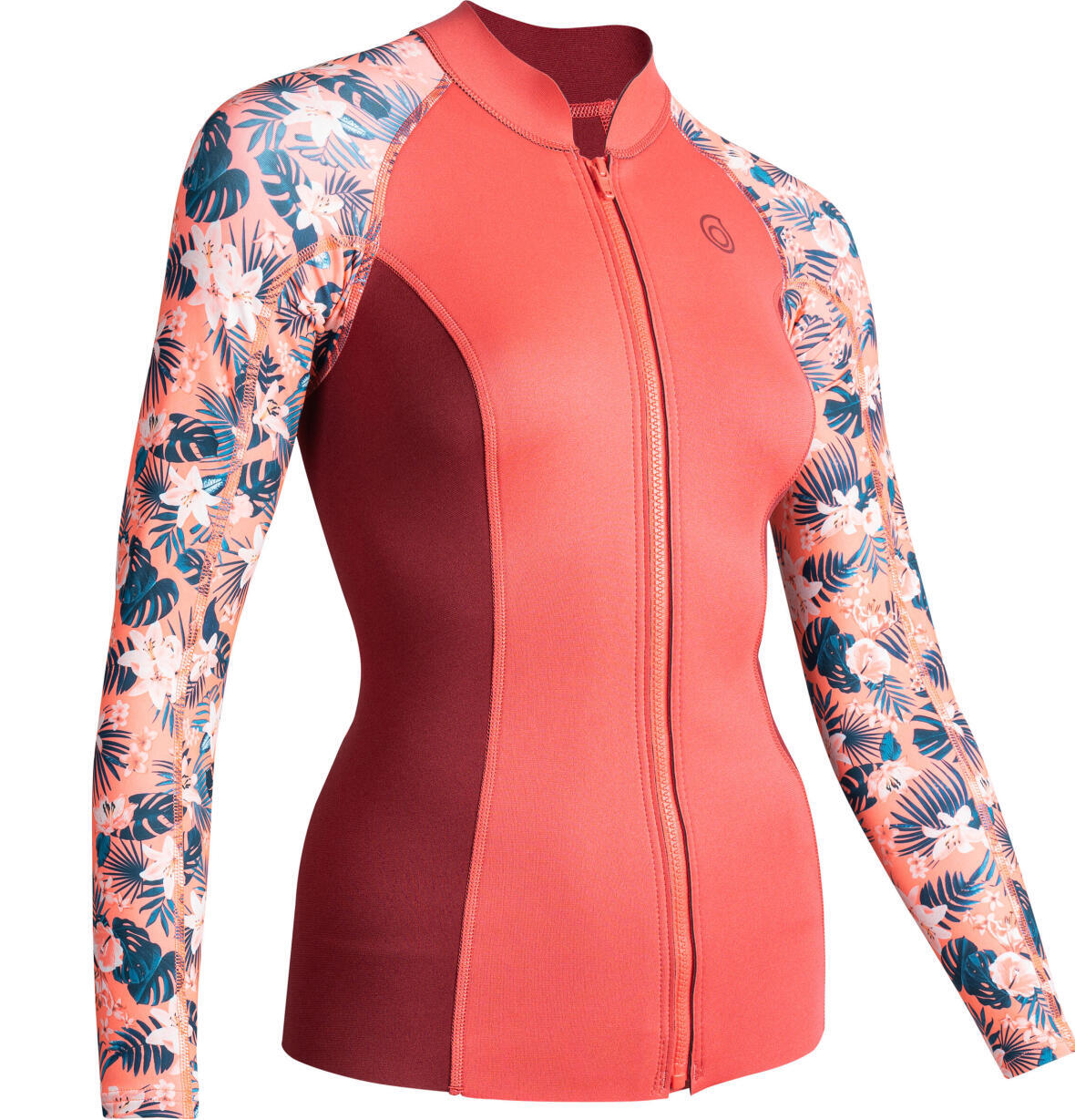 TOP THERMIQUE NÉOPRENE 500 MANCHES LONGUES FEMME ROSE