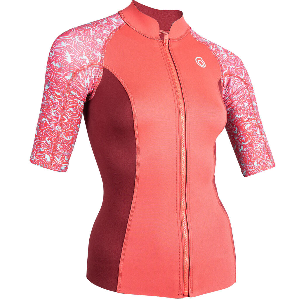 Top anti UV Manches courtes Femme néoprène 1.5mm - Navy