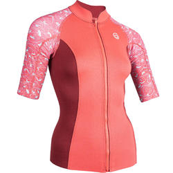 Women's Short Sleeve Neoprene Thermal Top 500 pink