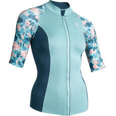 TOP THERMIQUE NÉOPRÈNE 500 MANCHES COURTES FEMME TURQUOISE TOP THERMIQUE NÉOPRÈNE 500 MANCHES COURTES FEMME TURQUOISE