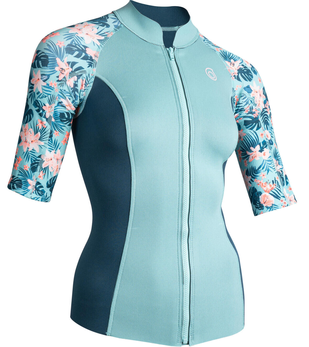 TOP THERMIQUE NÉOPRÈNE 500 MANCHES COURTES FEMME TURQUOISE