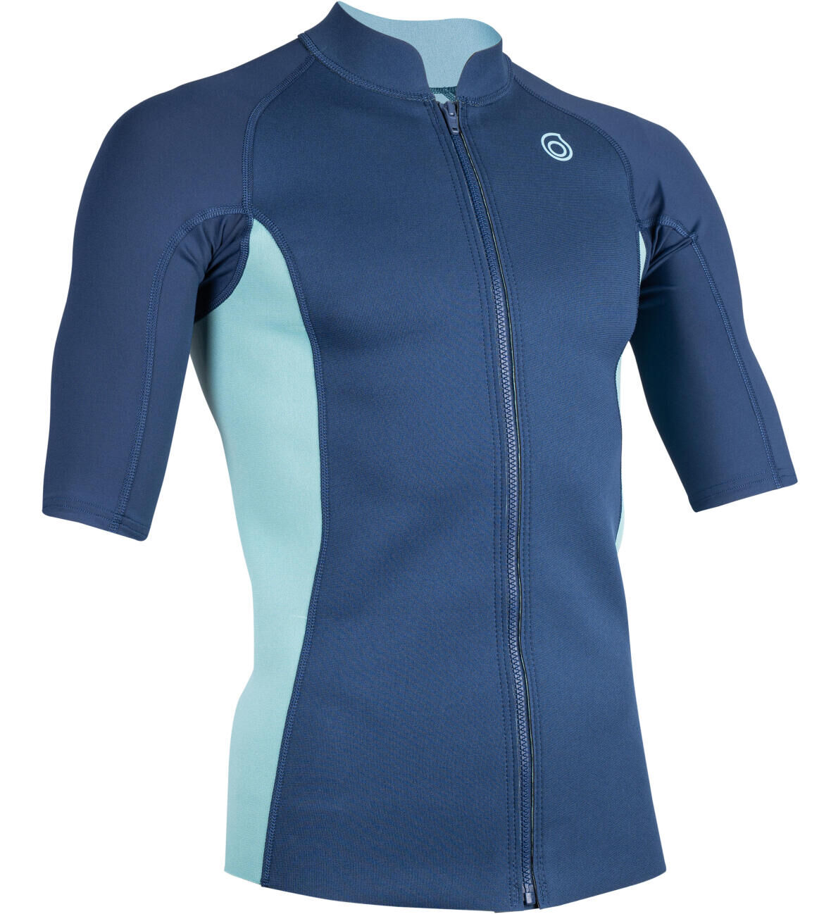 TOP THERMIQUE NÉOPRÈNE 500 MANCHES COURTES HOMME NAVY TURQUOISE