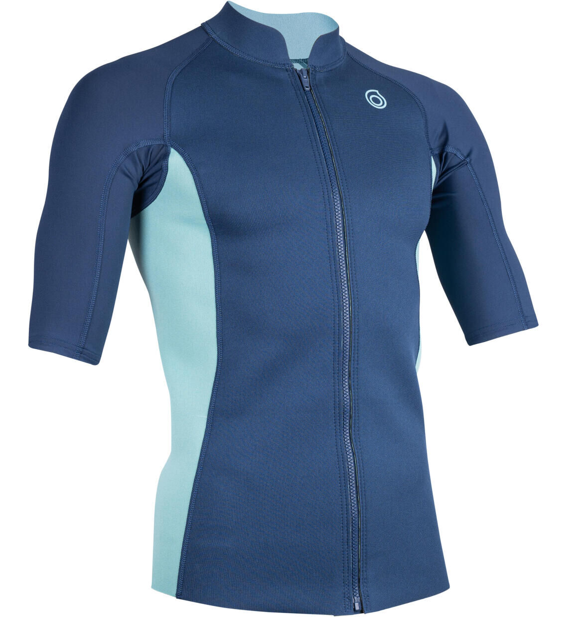 TOP THERMIQUE NÉOPRÈNE 500 MANCHES COURTES HOMME NAVY TURQUOISE