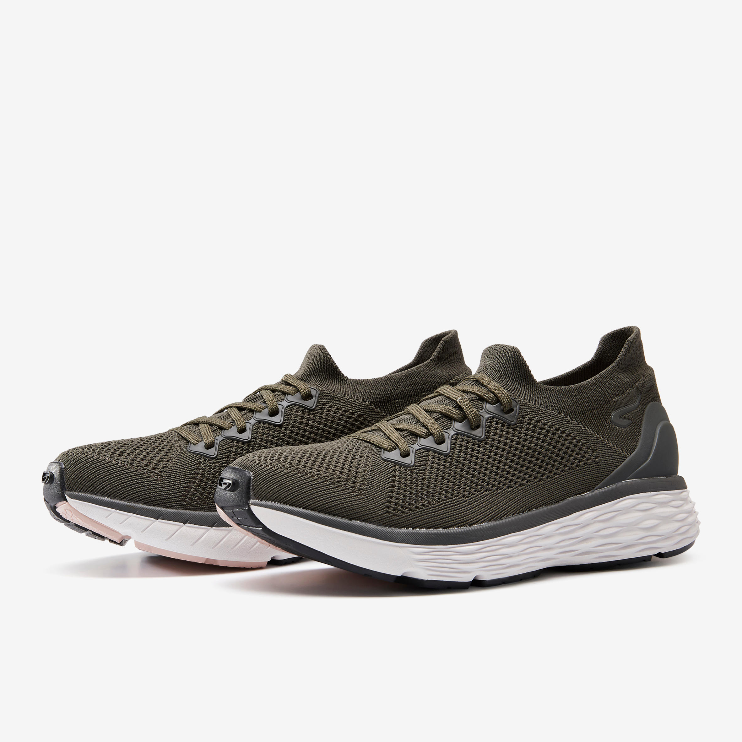 Confort Knit Running Shoes - Khaki 5/7