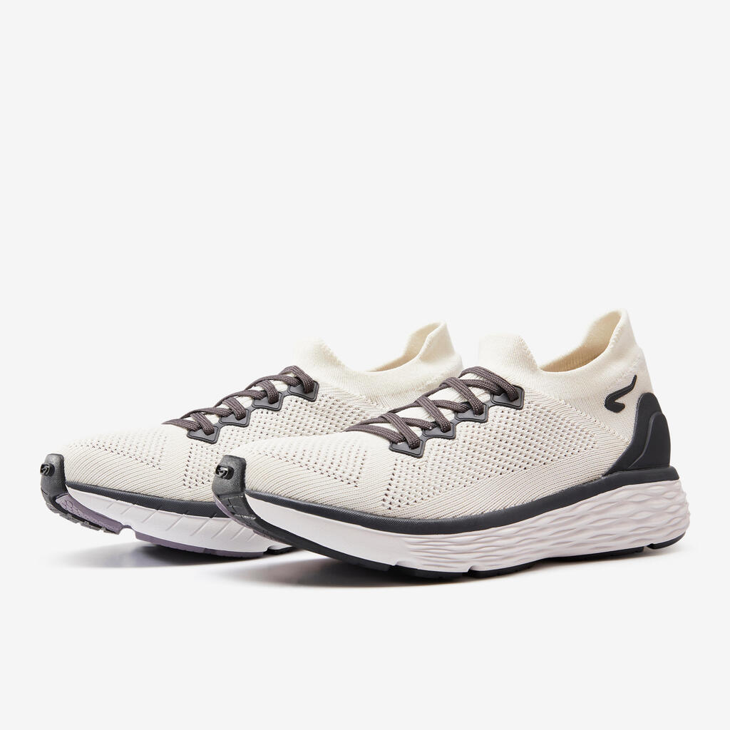 Confort Knit Running Shoes - Beige