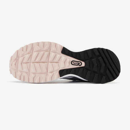 Zapatillas running  Mujer Kalenji Active Grip gris rosa