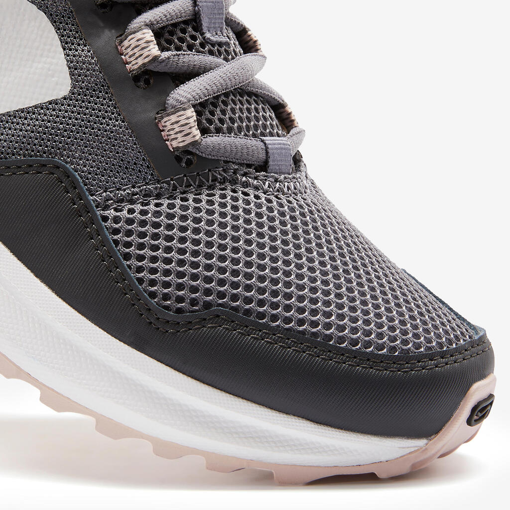 Chaussures de running femme kalenji run active grip gris rose