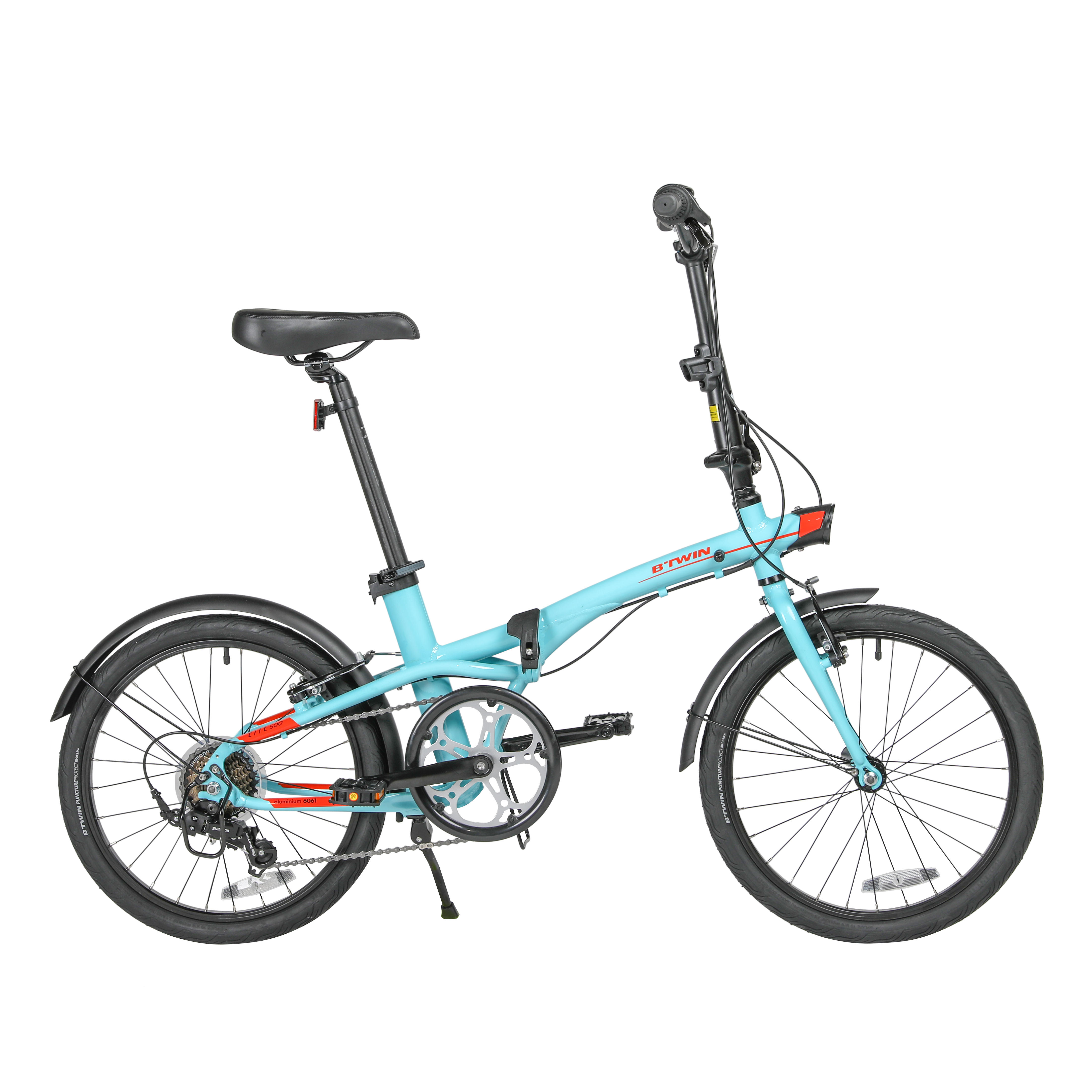 Folding Bike Tilt 500 Light Blue 20 inch Decathlon