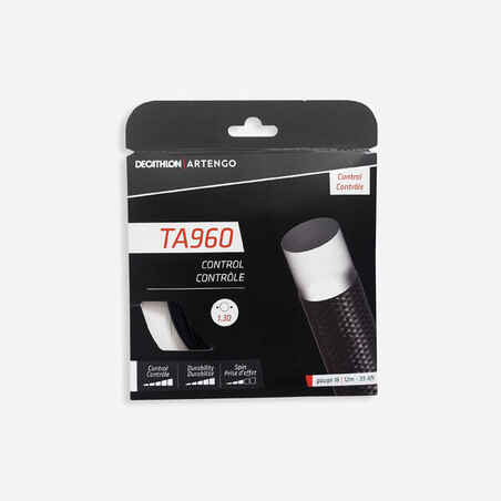 Monofilament 1.3mm Tennis Strings Control TA 960 - Black.