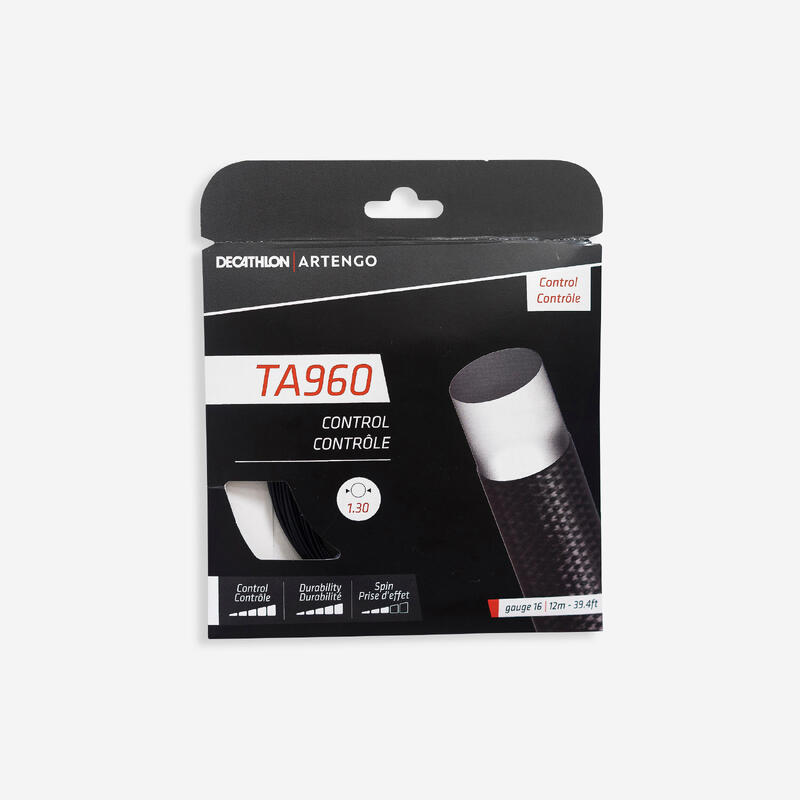 CORDA DE TÉNIS MONOFILAMENTO TA 960 Control 1,3MM PRETO