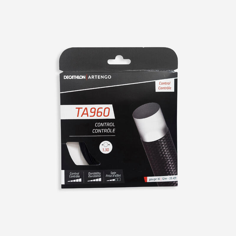 Teniszhúr TA960 Control, 1,3 mm, monofilament, fekete