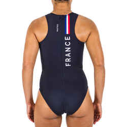 WOMEN'S ONE-PIECE WATER POLO SWIMSUIT - OFFICIAL FRANCE