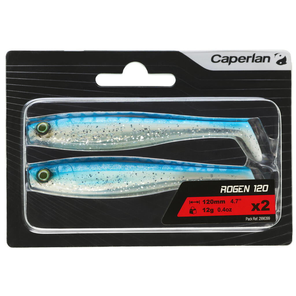 SOFT LURE FISHING LURE ROGEN 120 ORANGE X2