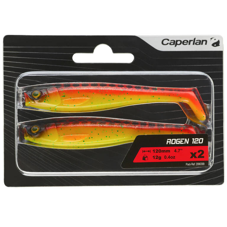 SOFT LURE FISHING LURE ROGEN 120 ORANGE X2