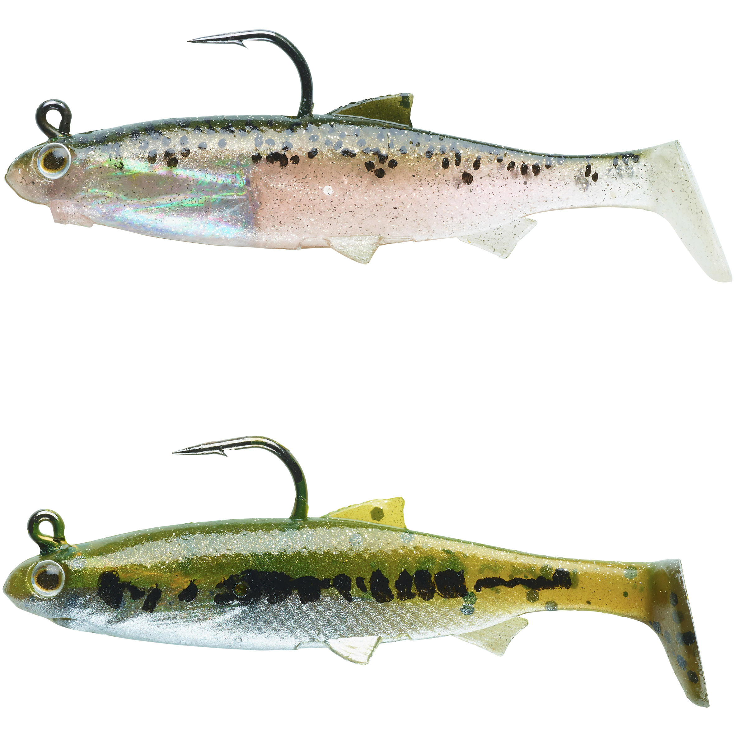 LURE FISHING SHAD SOFT LURE ROACH RTC 60 TROUT/MINNOW - Light grey