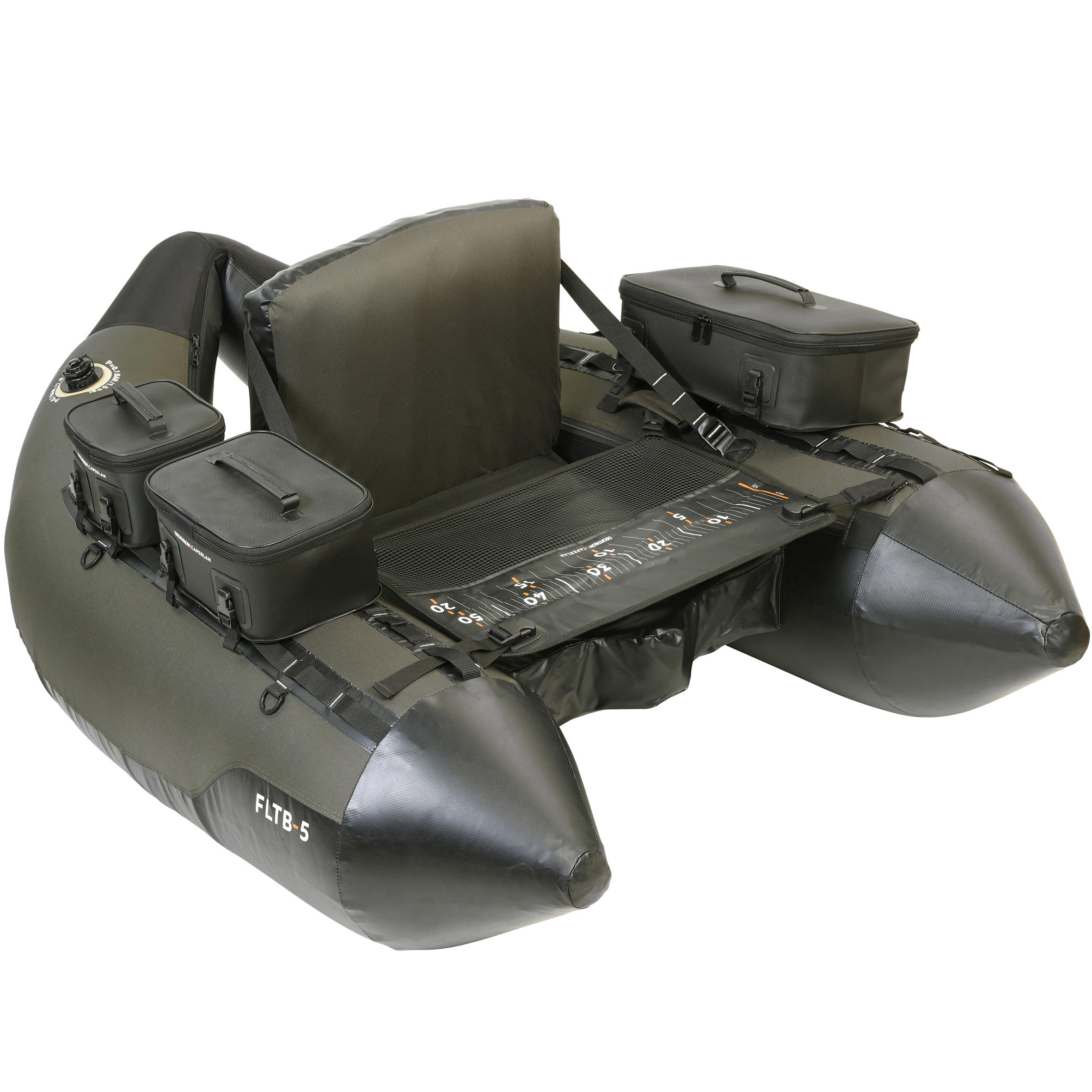 Bellyboat Ultimate Patrol – Float Tube Pour Pêche, 160x112x35 Cm, Capacité 110 Kg, Avec Sacs étanches Et Sangles De Transport