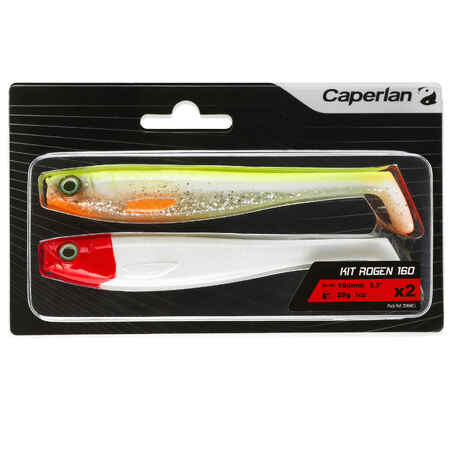 SOFT LURE KIT FOR CATFISH FISHING ROGEN 160 YELLOW BACK / RED HEAD