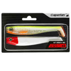 SOFT LURE KIT FOR CATFISH FISHING ROGEN 160 YELLOW BACK / RED HEAD