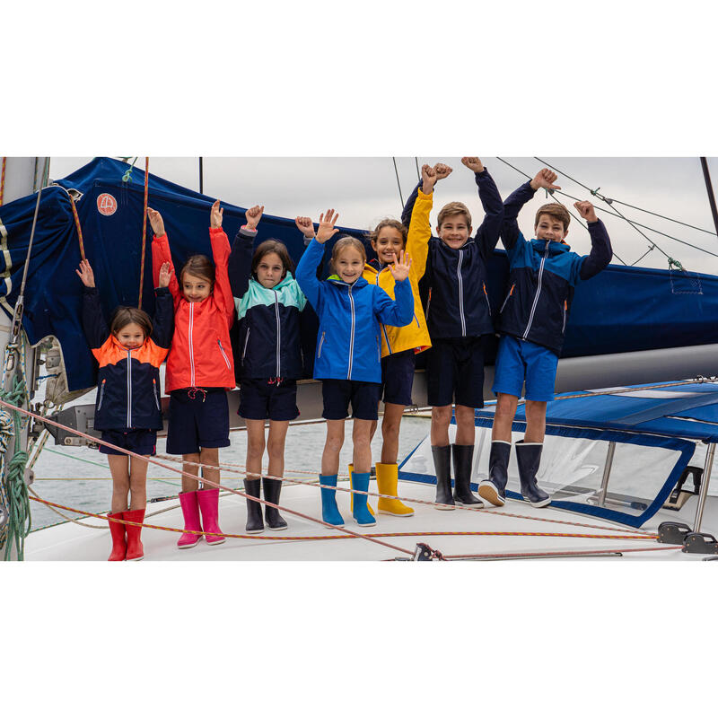Segeljacke Regenjacke Kinder wasserdicht - Sailing 100 blau/marineblau