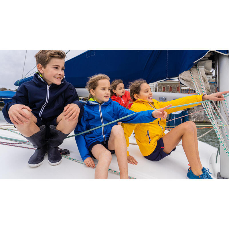 Zeiljas - regenjas voor kinderen Sailing 100 marineblauw blauw