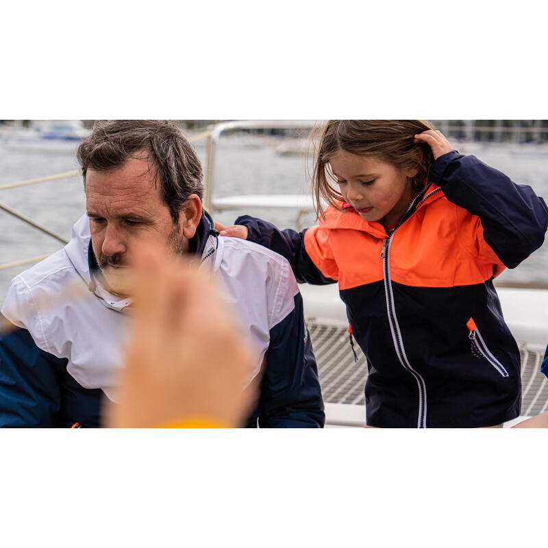 Zeiljas - regenjas voor kinderen Sailing 100 marineblauw blauw