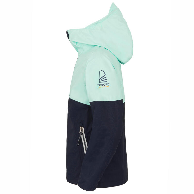 Zeiljas - regenjas voor kinderen Sailing 100 marineblauw/mint