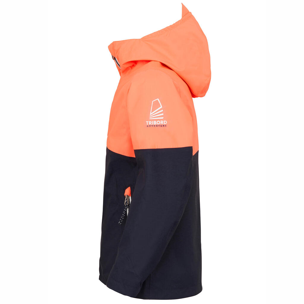 Segeljacke Regenjacke Kinder wasserdicht - Sailing 100 weiss/hellgrün