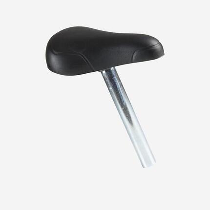 Selle de vélo 16 pouces noir + tige de selle 26 mm gris