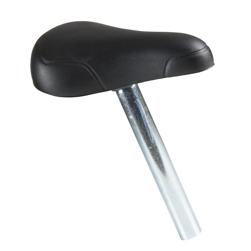 Selle de vélo 16 pouces noir + tige de selle 26 mm gris